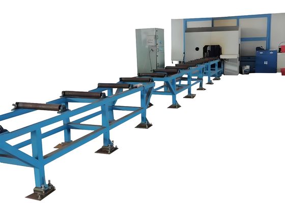 2 কেডব্লিউ সার্ভো মোটর ড্রিলিং ইনফিড সিএনসি এইচ-বিম ড্রিলিং শিয়ারিং এবং ট্যাপিং মেশিন লাইন 500 × 500mm আকার