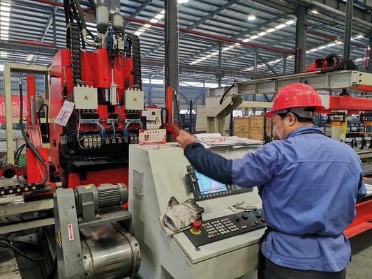 Highly Configured 60KW Power CNC Plate 3 axes Automatic Punching Machine Hydraulic Punch Machine of Longitudinal Beams