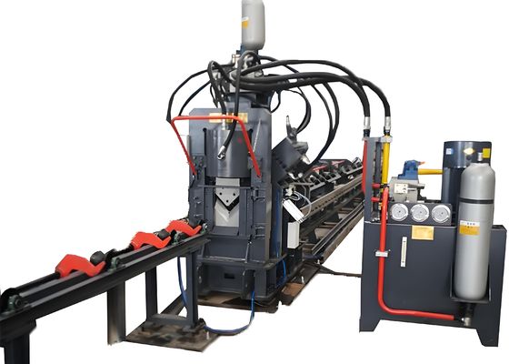 উচ্চ-গতি স্বয়ংক্রিয় CNC হাইড্রোলিক পাঞ্চিং চিহ্নিতকরণ কাটিং মেশিন 3 CNC অক্ষ কোণ ড্রিলিং ইস্পাত সংযোগ প্লেট যোগাযোগের জন্য