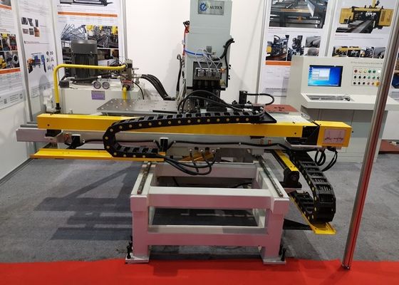 3.2×3×1.9m সামগ্রিক ডাইমেনশন CNC প্লেট পাঞ্চিং, চিহ্নিতকরণ এবং ড্রিলিং মেশিন 3 ডাই-স্টেশন