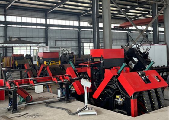 100×100×10~250×250×32mm কোণ আকার সিএনসি স্টীল টেবিল ড্রিলিং মার্কিং মেশিন 40mm সর্বোচ্চ ড্রিলিং