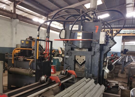 32x7x3m Overall Dimension Cnc Angle Punching Cutting Machine Line 1000/1200KN Marking Force