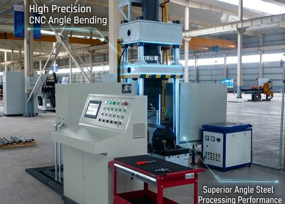 Model HQ250-700 CNC Thermal Heating And Bending Machine For Angle Steel Tower Industry