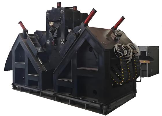 প্রতি পাশে ৩টি ড্রিল সহ CNC অ্যাঙ্গেল ড্রিলিং এবং টেপিং মেশিন লাইন, অ্যাঙ্গেলের জন্য ৪০মি/মিনিট ফিডিং গতি